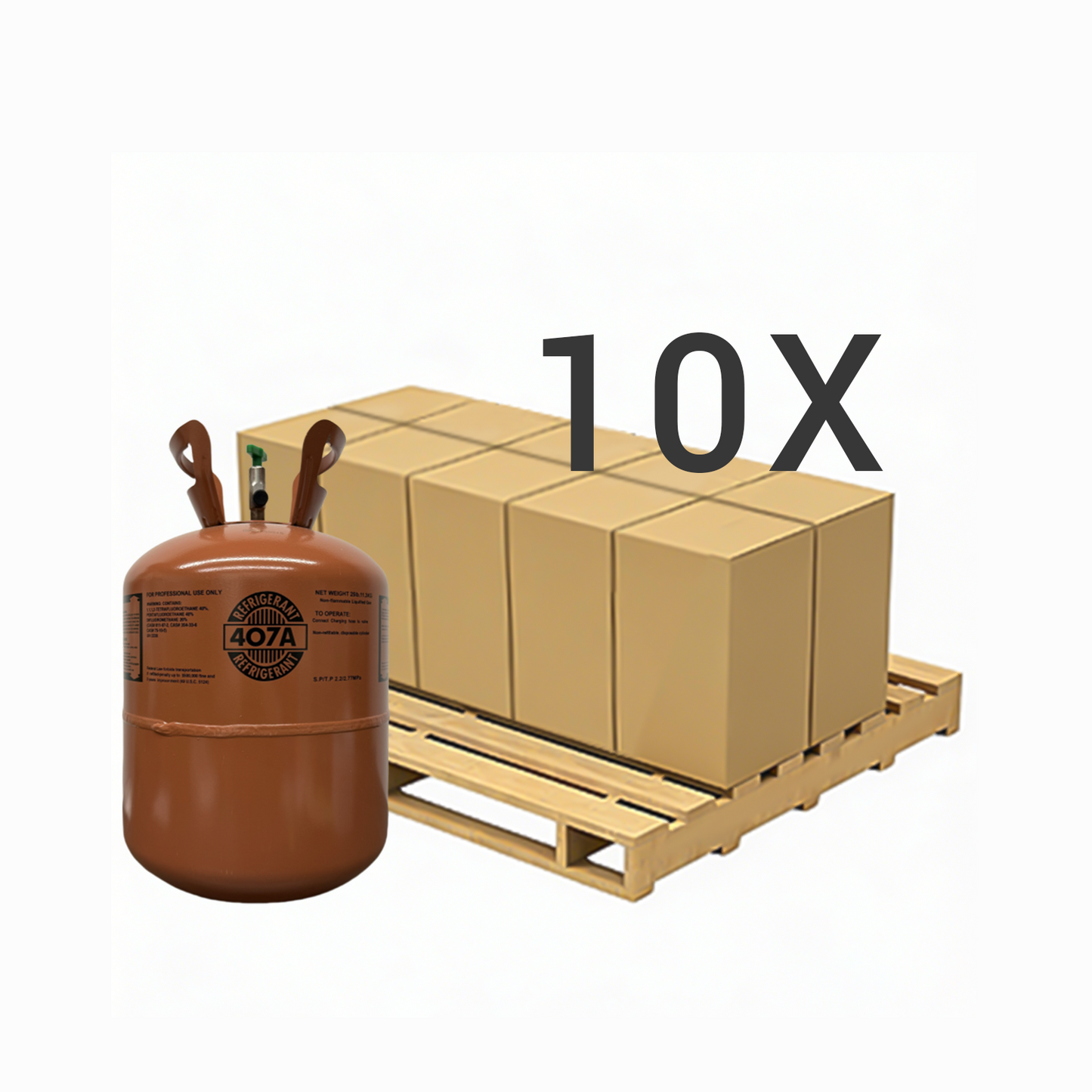 25LB R407A (R-407A) Refrigerant Gas | 40 Cylinders