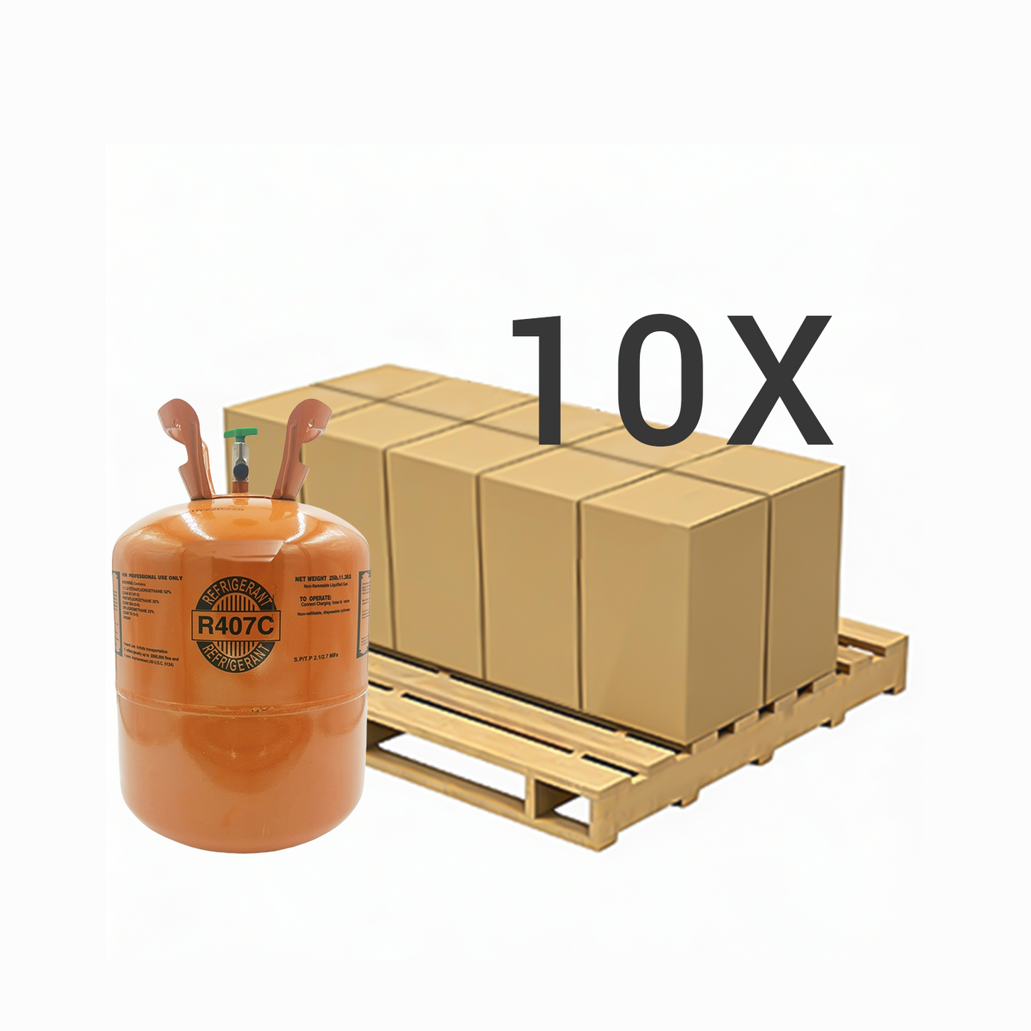 25LB R407C (R-407C) Refrigerant Gas | 10  Cylinders