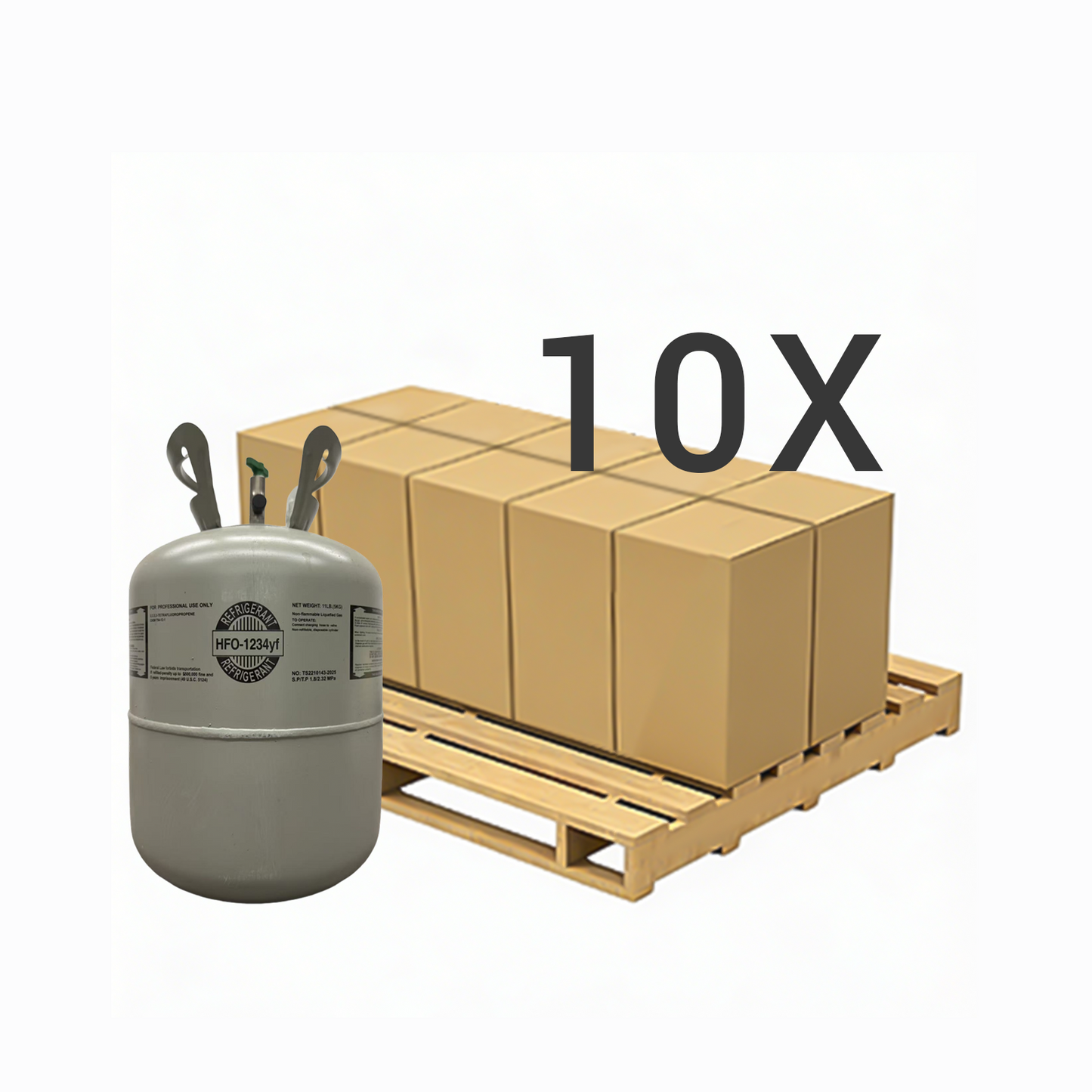 11 LB R1234yf (R-1234yf) Refrigerant Gas | 30 Cylinders