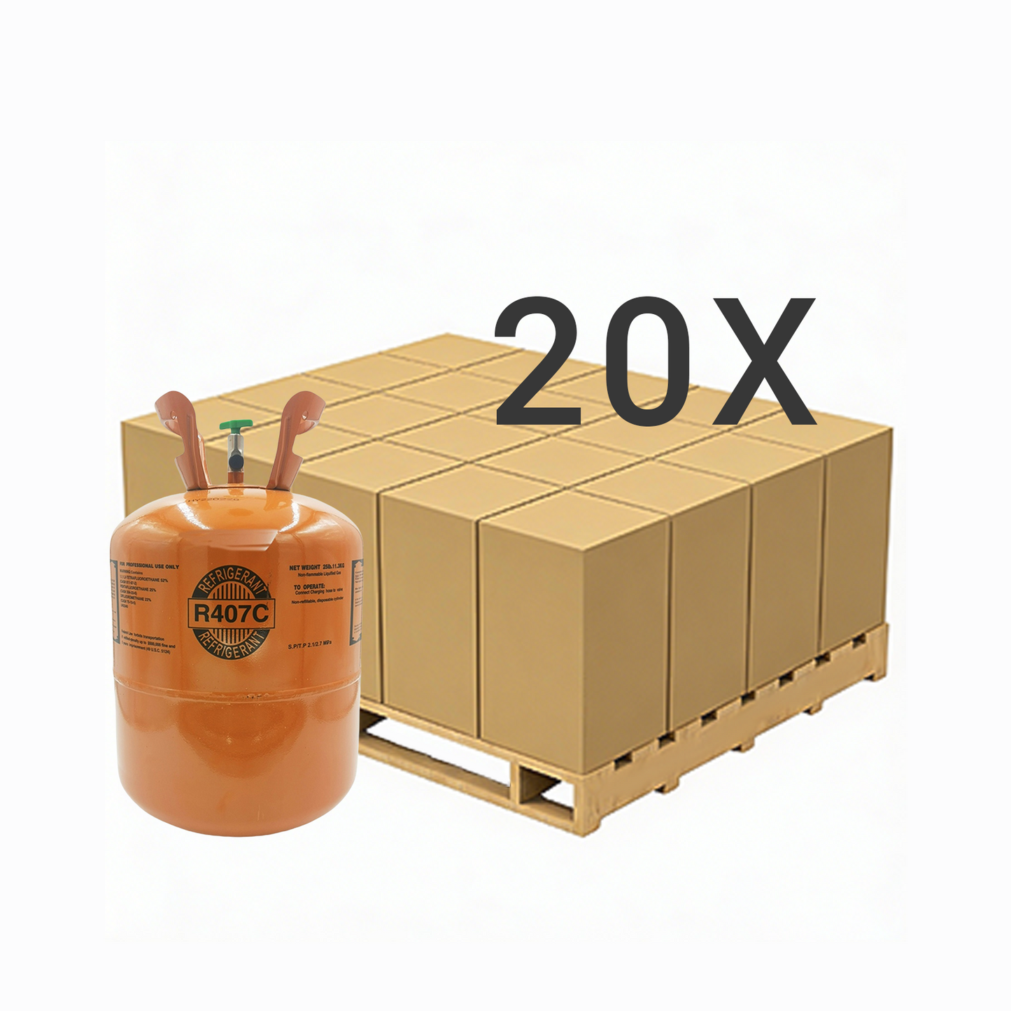 25LB R407C (R-407C) Refrigerant Gas | 30  Cylinders