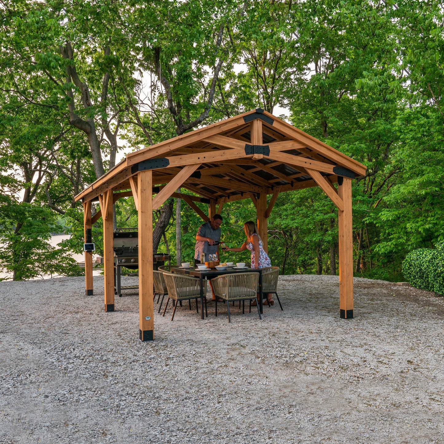 6.1m x 3.7m (20ft x 12ft) Norwood Gazebo/Carport