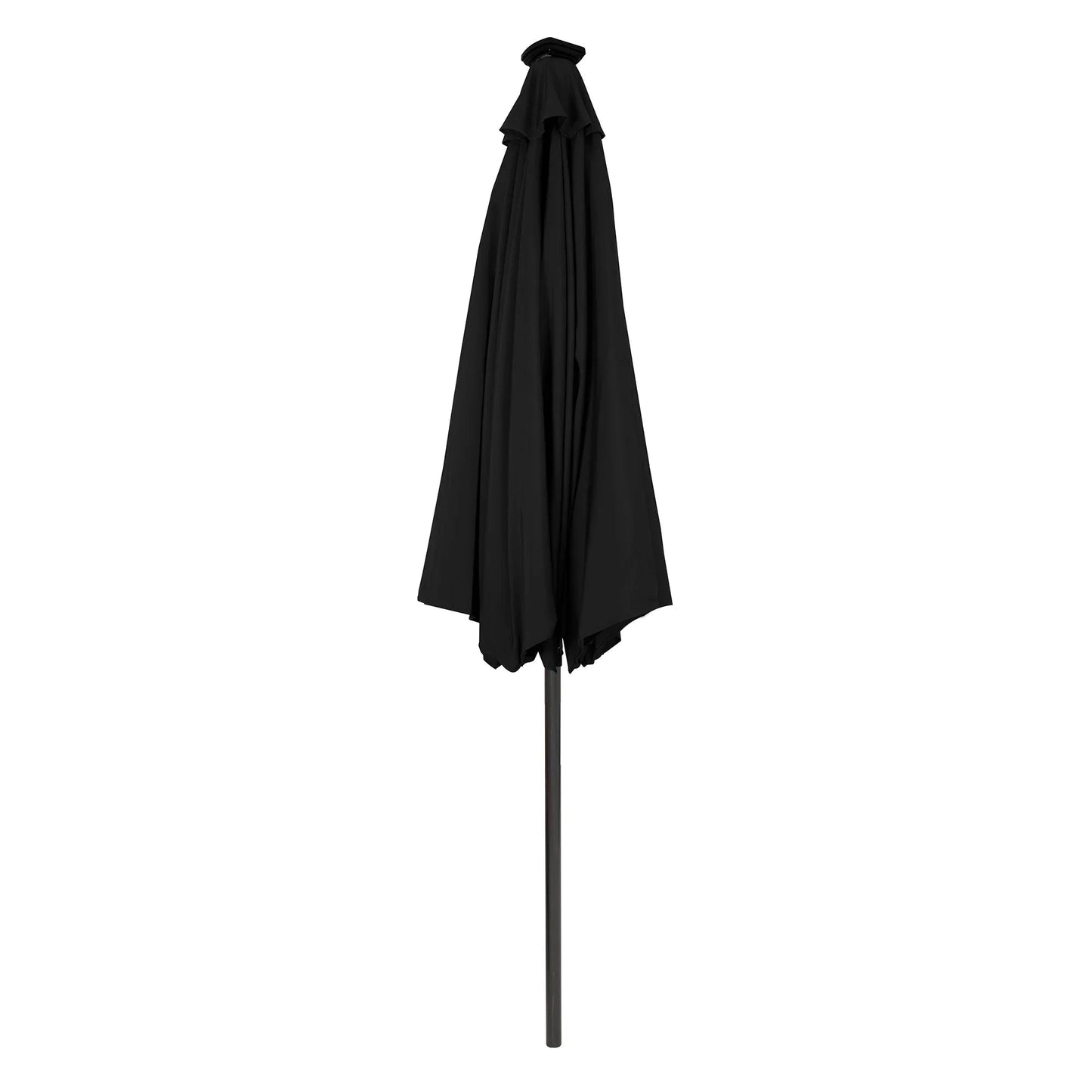 White Foldable Picnic Table & Black 2.7m LED Parasol Bundle
