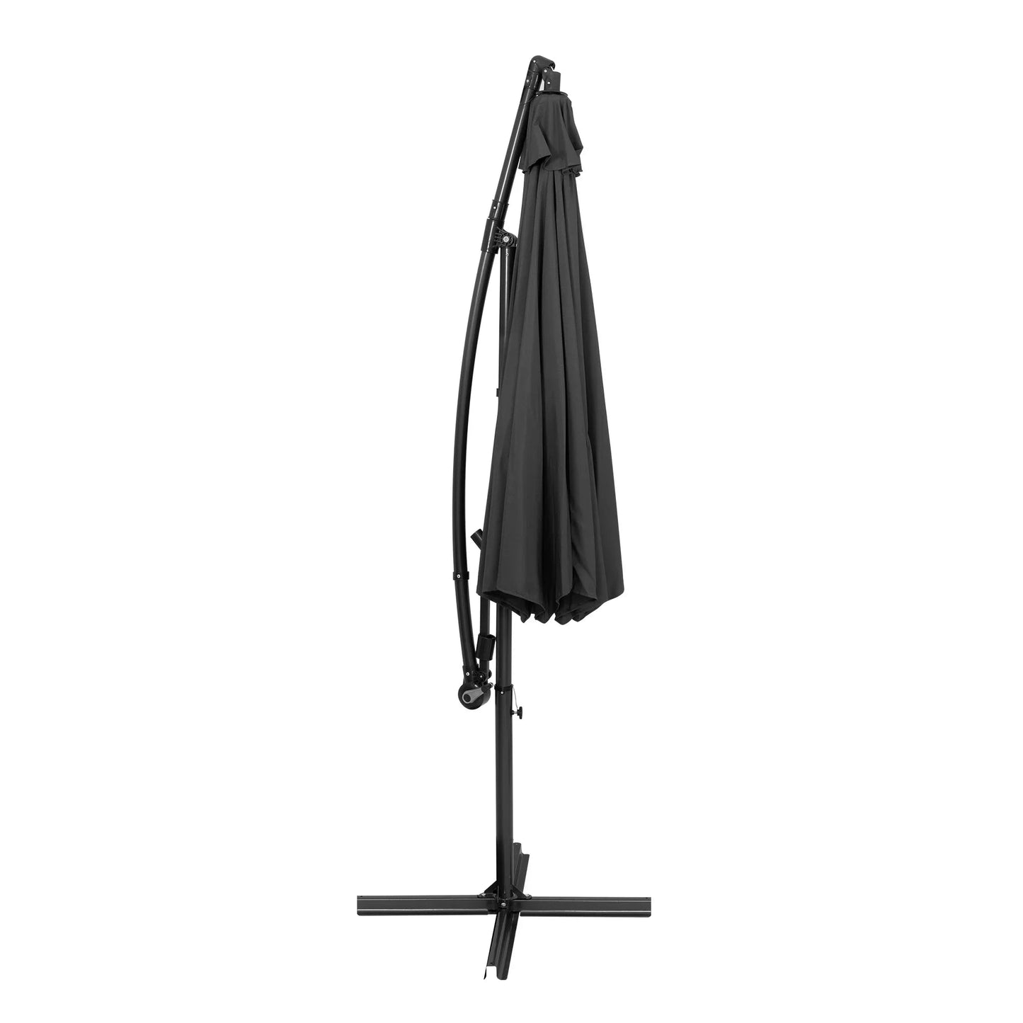 Hanging 2-Seater Egg Chair & Grey 3m Cantilever Parasol Bundle