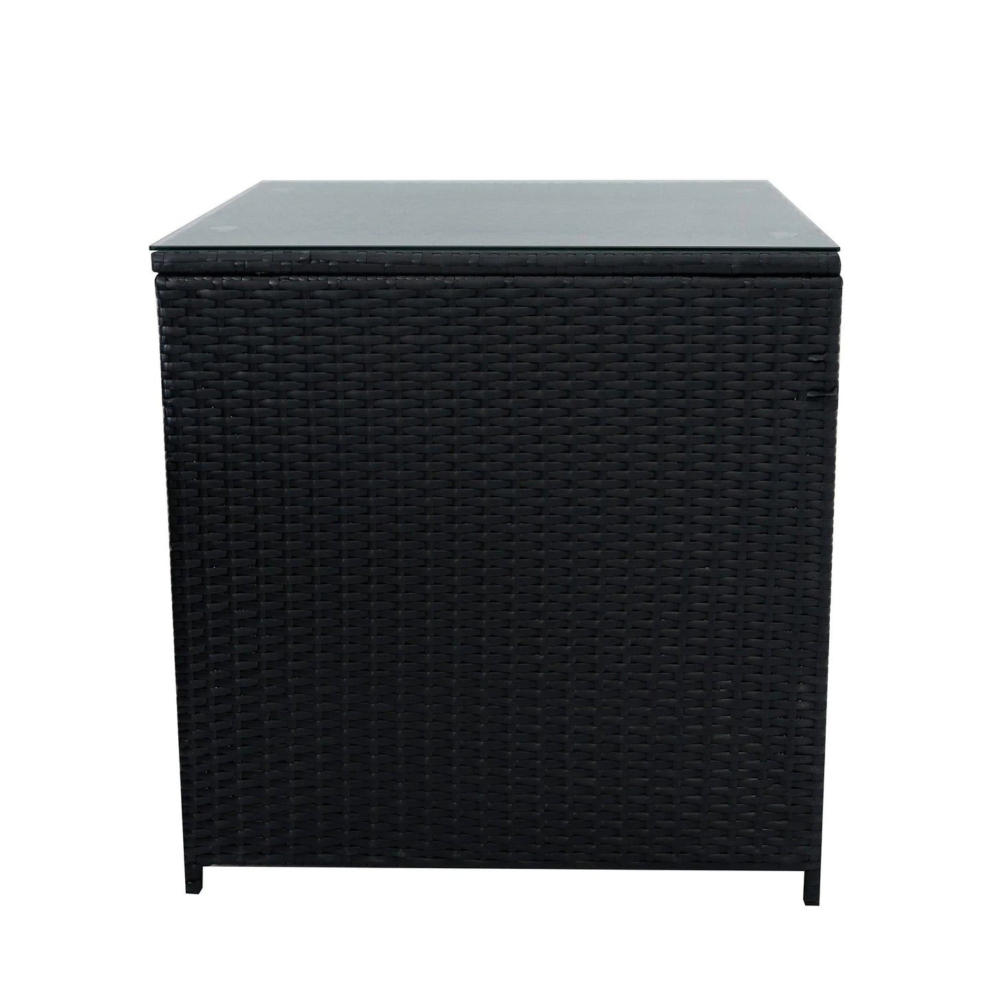 11 Seater Rattan Furniture Set With Firepit – Black
