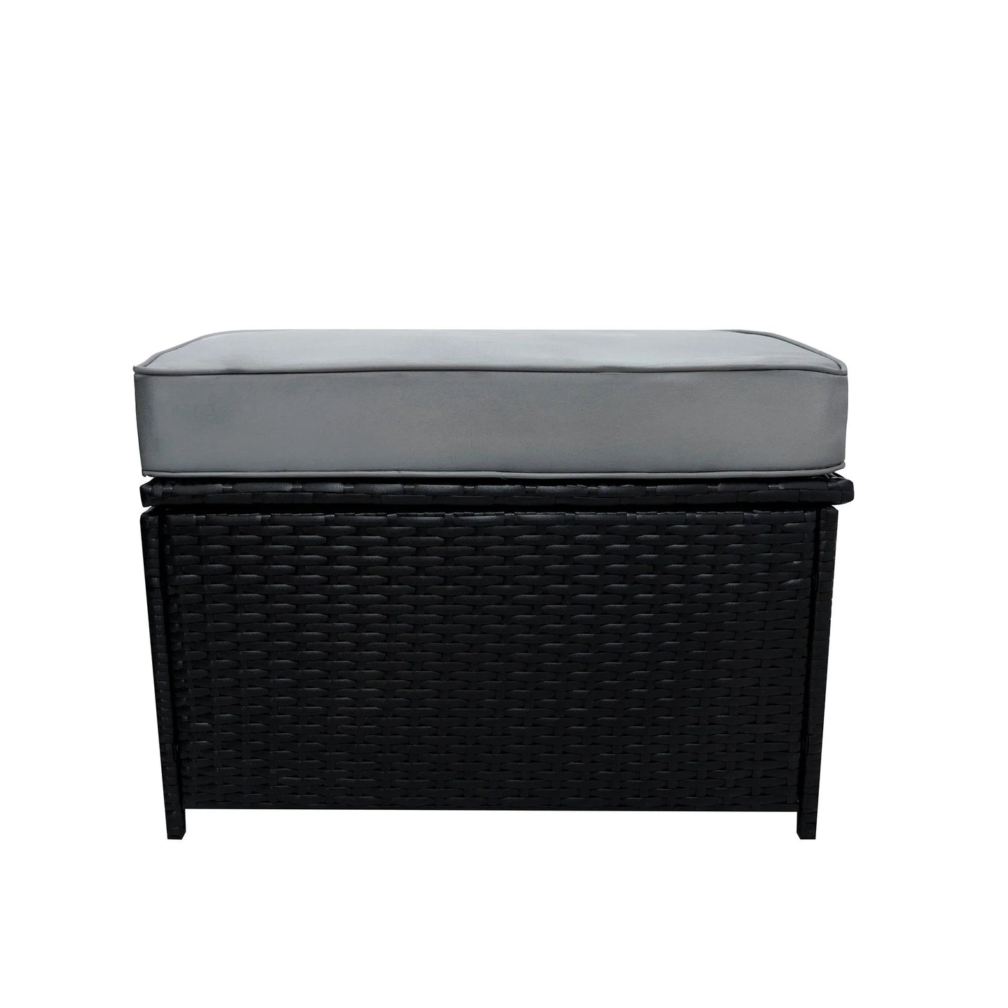 11 Seater Rattan Furniture Set With Firepit – Black
