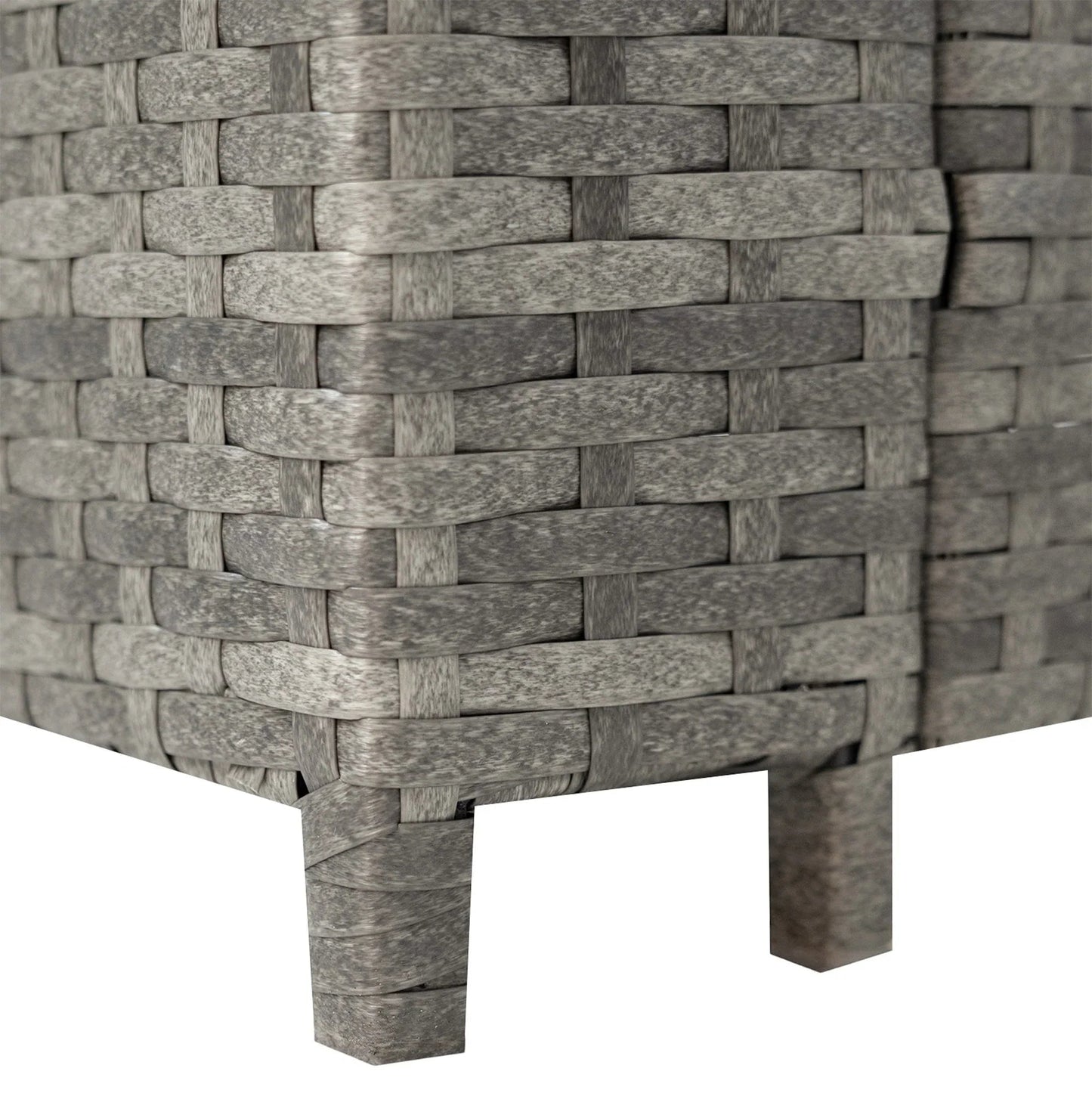 11 Seater Rattan Furniture Set With Firepit – Grey