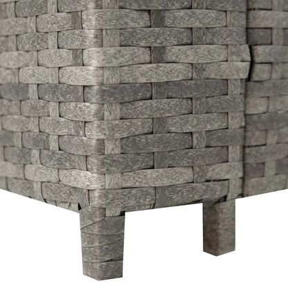 11 Seater Rattan Furniture Set With Firepit – Grey