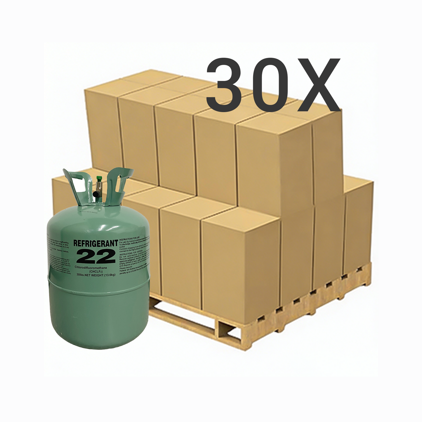 30LB R22 (R-22) Refrigerant Gas  | 40 Cylinders