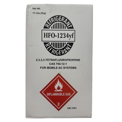 11 LB R1234yf (R-1234yf) Refrigerant Gas | 5 Cylinders