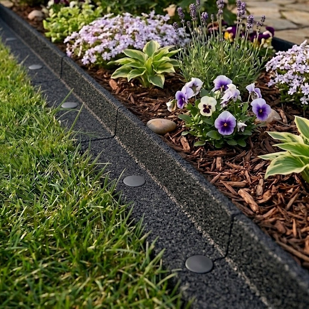 Flexible Lawn Edging 31.2m With Mallet - Black