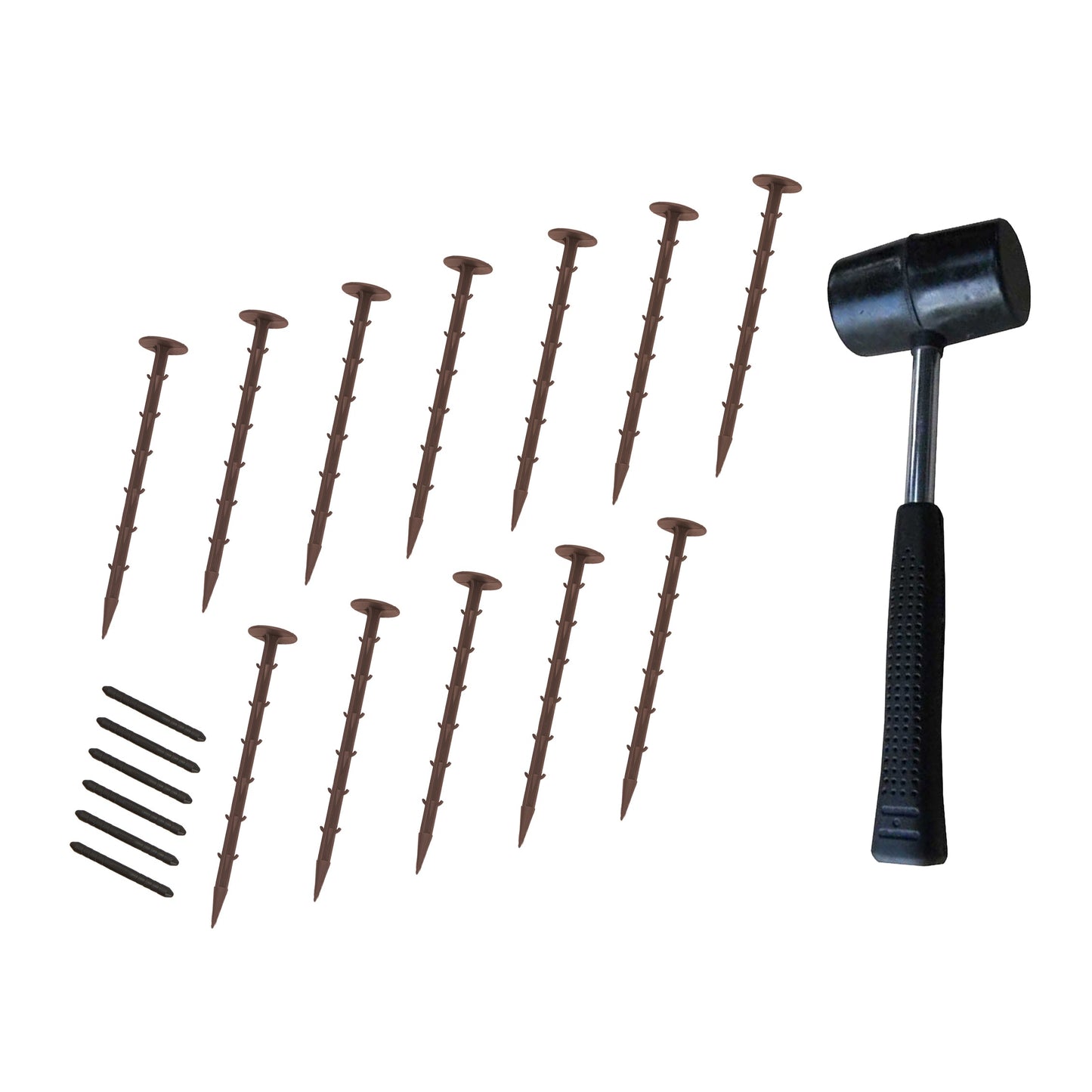 Flexible Lawn Edging 43.2m With Mallet - Brown
