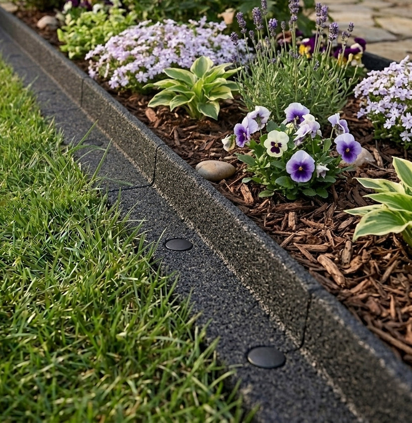 Flexible Lawn Edging 26.4m With Mallet - Grey