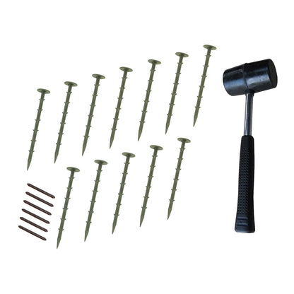Flexible Lawn Edging 12m With Mallet - Green