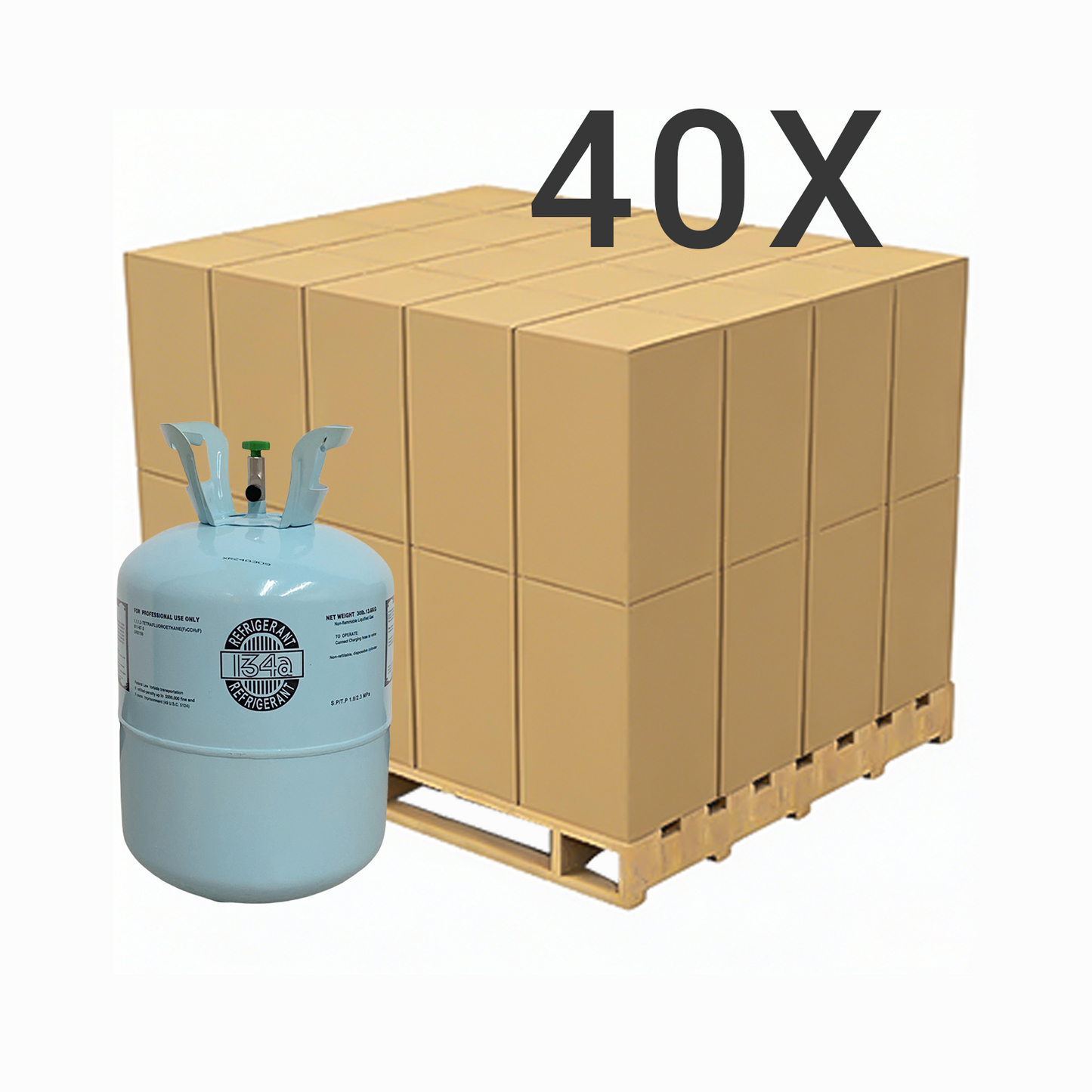 30LB R134A (R-134A) Refrigerant Gas | 40 Cylinders