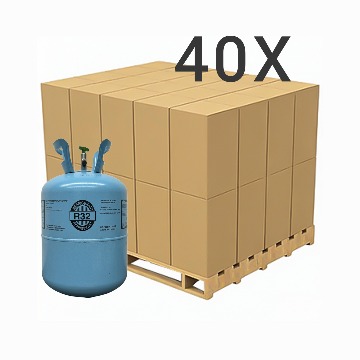 20.9LB R32 (R-32) Refrigerant Gas | 10 Cylinders