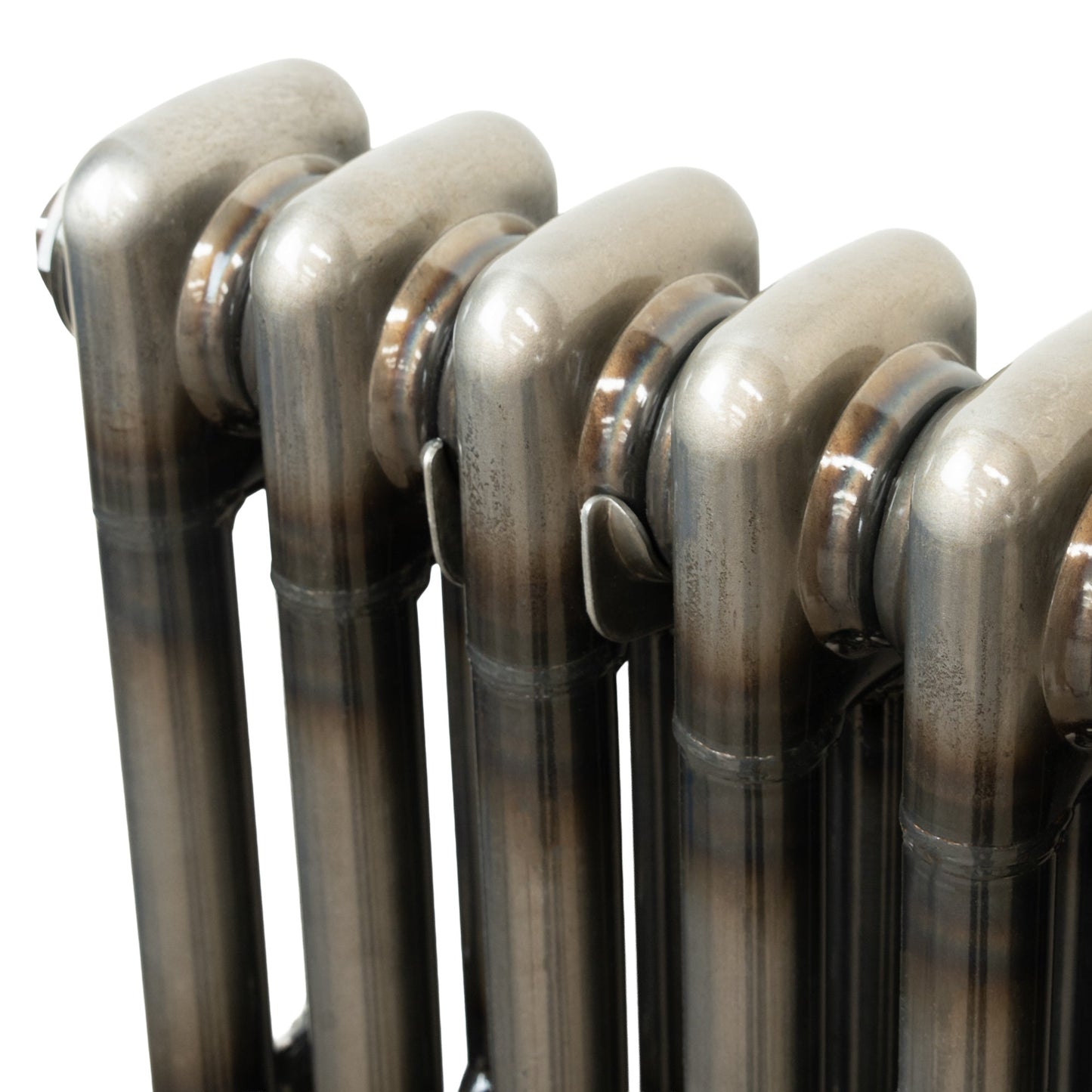 Traditional 2 Column Radiator & Valves - 1800mm x 560mm - Raw Metal