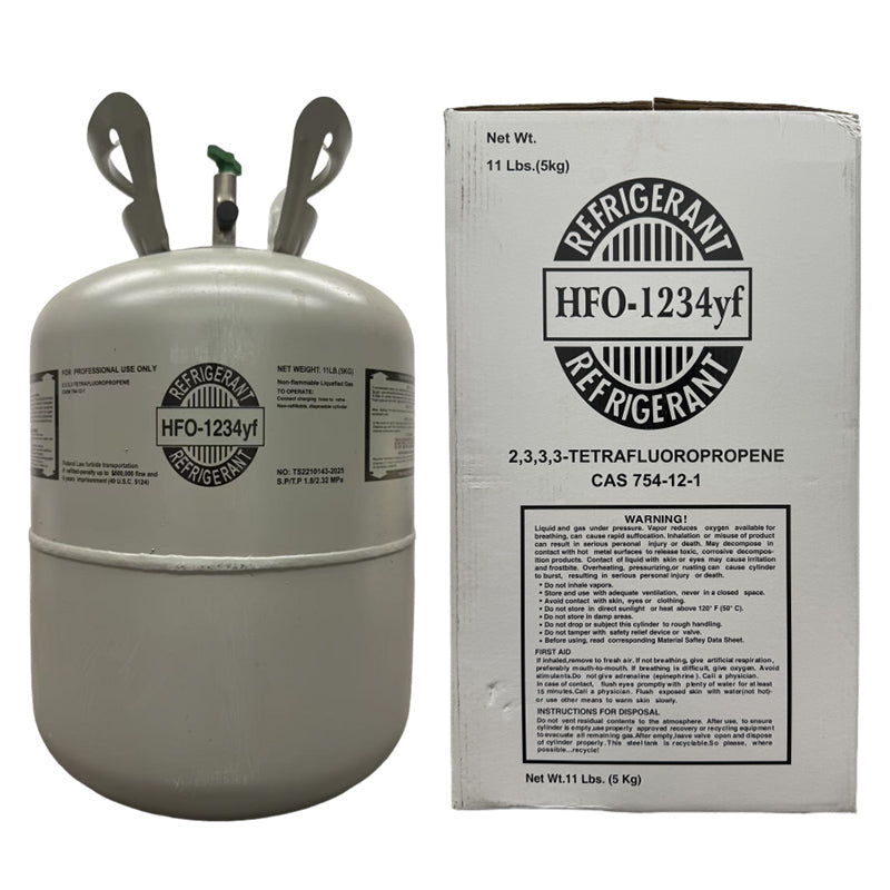 11 LB R1234yf (R-1234yf) Refrigerant Gas | 5 Cylinders