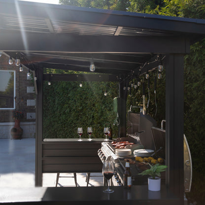 3.9m x 2.0m (13ft x 6ft) Rockport XL Grill/BBQ Gazebo