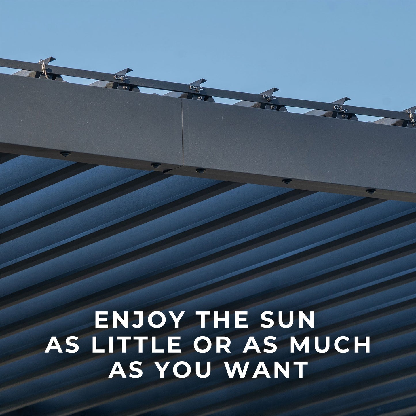 3.6m x 3.1m (12ft x 10ft) Evanston Wall Mounted Louvered Pergola