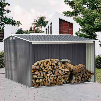 Metal Garden Shed 8ft x 8ft - Black
